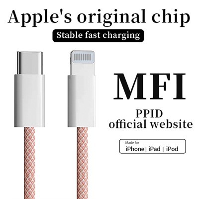 Bijeli 1m MFi Certified Lightning kabel po mjeri